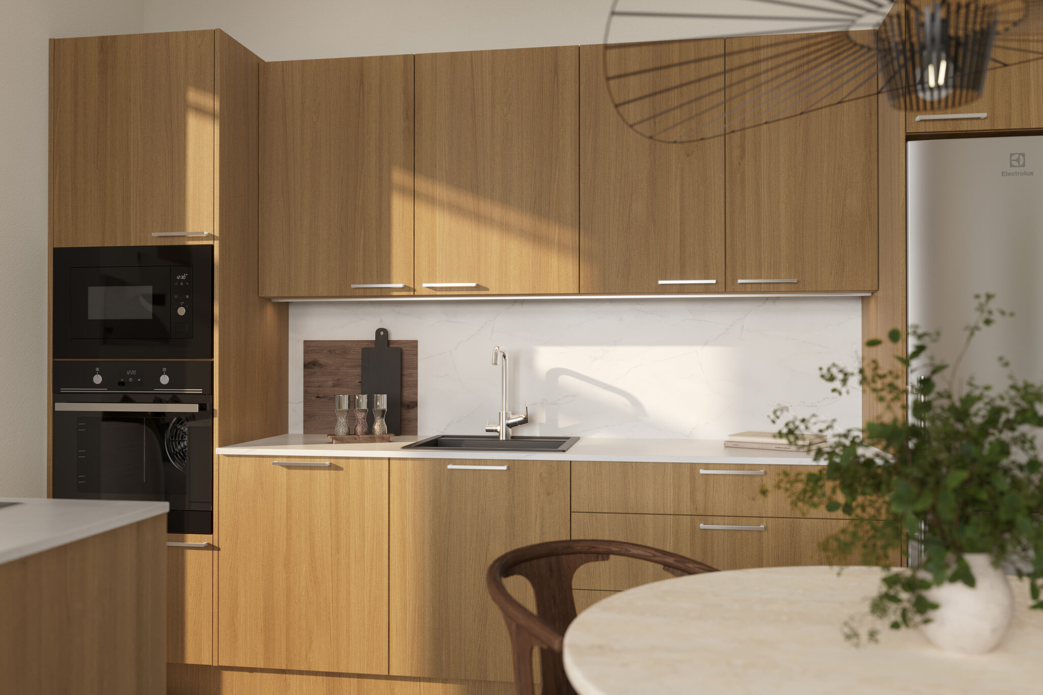 A82_Olohuone-keittiö_detaili_Päiväkilontie_Uudisovi.com